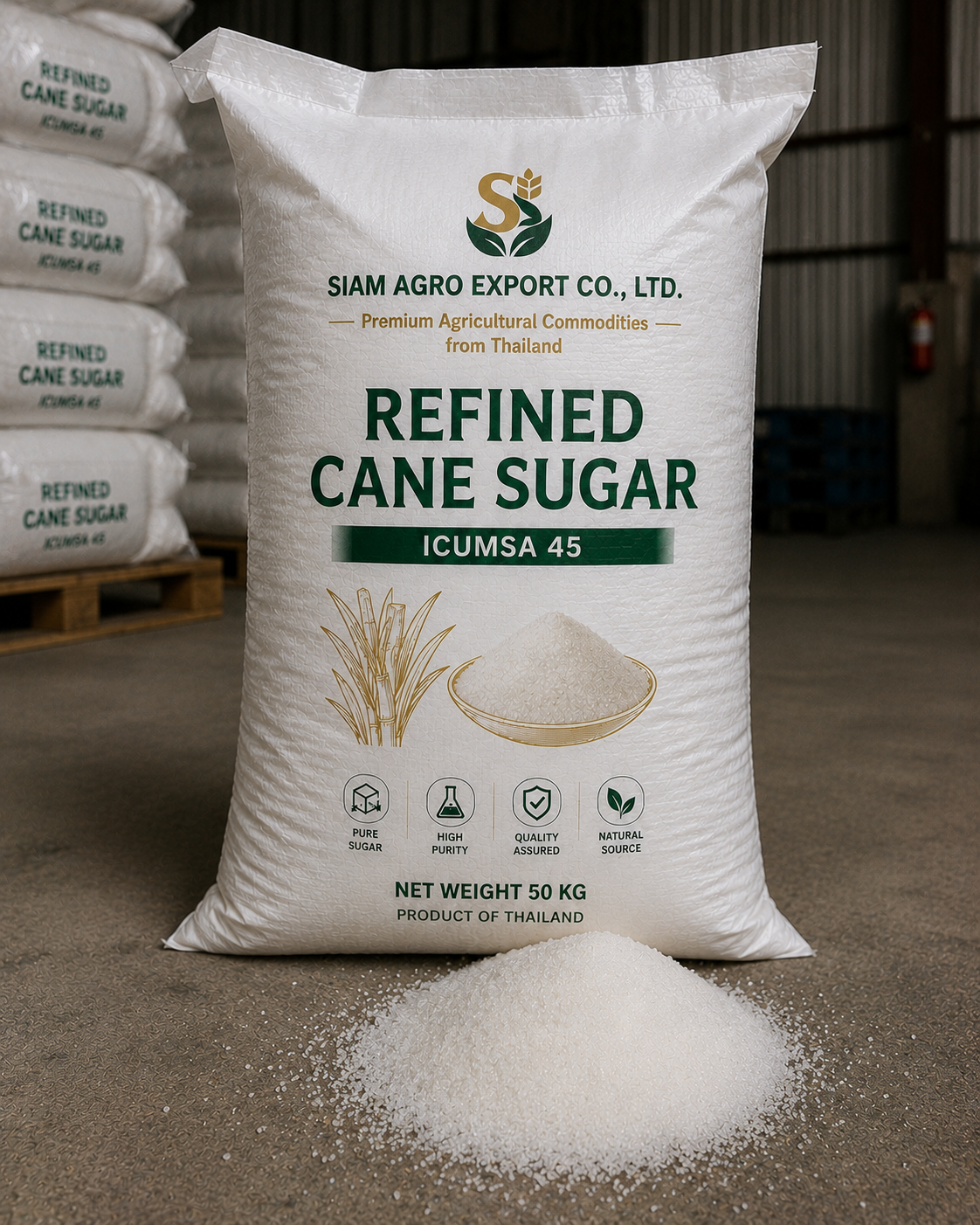 Refined Cane Sugar ICUMSA 45